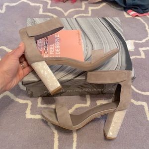 Jeffrey Campbell suede moonstone block heel sandal